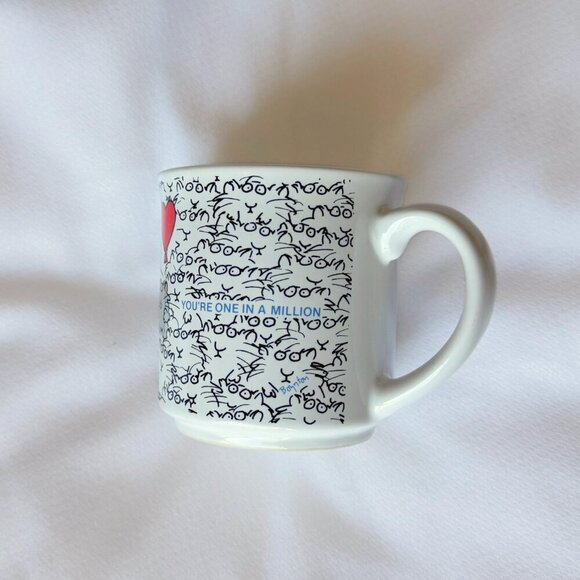 Vintage 1980s Recycled Paper Products "You're One in a Million" Mug  - Japan - Picture 3 of 6